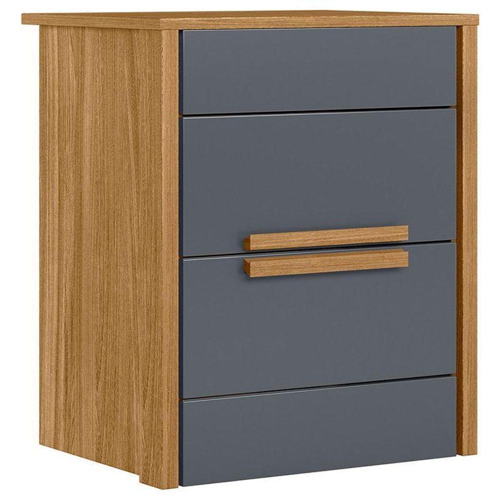 Mesa De Cabeceira Ambiente Dhara Freijó Cinza - Moval - 4