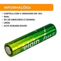 Pilha Alcalina Aaa Elgin Energy Lr03 1,5v Palito 10 Unidades - 2