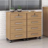 Kit 2 Gaveteiros Para Escritório Gávea Com Chave Freijó Fosco – Móveis Leão - 4