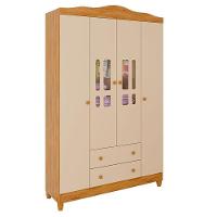 Quarto De Bebê Ariel 4 Portas Com Berço Americano Mirelle Off White Bétula Com Colchão Gazin –carolina Baby - 9