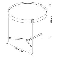 Mesa Lateral Aqua Pequena Freijó Cobre - Imcal - 2