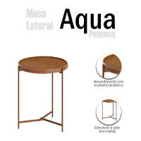 Mesa Lateral Aqua Pequena Freijó Cobre - Imcal - 3