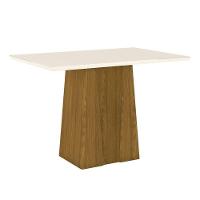 Mesa De Jantar Elisa 120 Cm Tampo Reto Nature Off White – Henn - 1