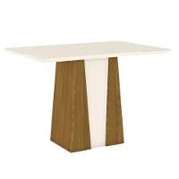 Mesa De Jantar Elisa 120 Cm Tampo Reto Nature Off White – Henn - 3