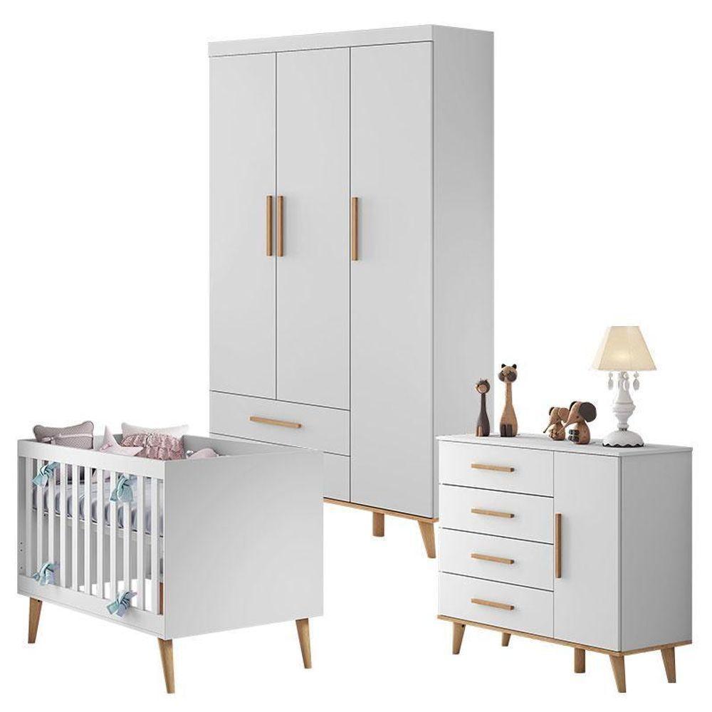 Quarto De Bebê Ludmila Branco Bétula – Carolina - 1