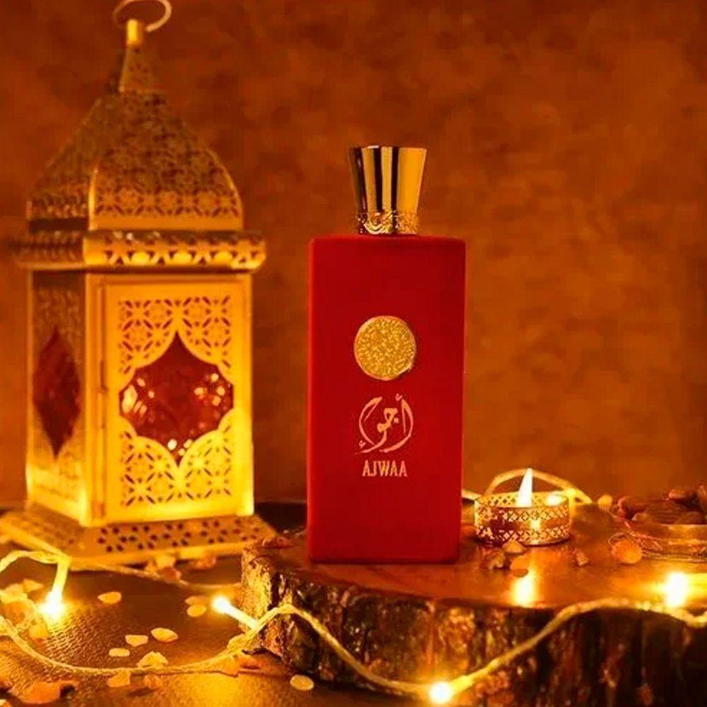 Kit Perfume Ajwaa Vermelho Nusuk Edp Unissex 100ml + Shower Gel 100ml + Body Lotion 100ml - 3