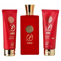 Kit Perfume Ajwaa Vermelho Nusuk Edp Unissex 100ml + Shower Gel 100ml + Body Lotion 100ml - 1