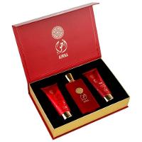 Kit Perfume Ajwaa Vermelho Nusuk Edp Unissex 100ml + Shower Gel 100ml + Body Lotion 100ml - 2