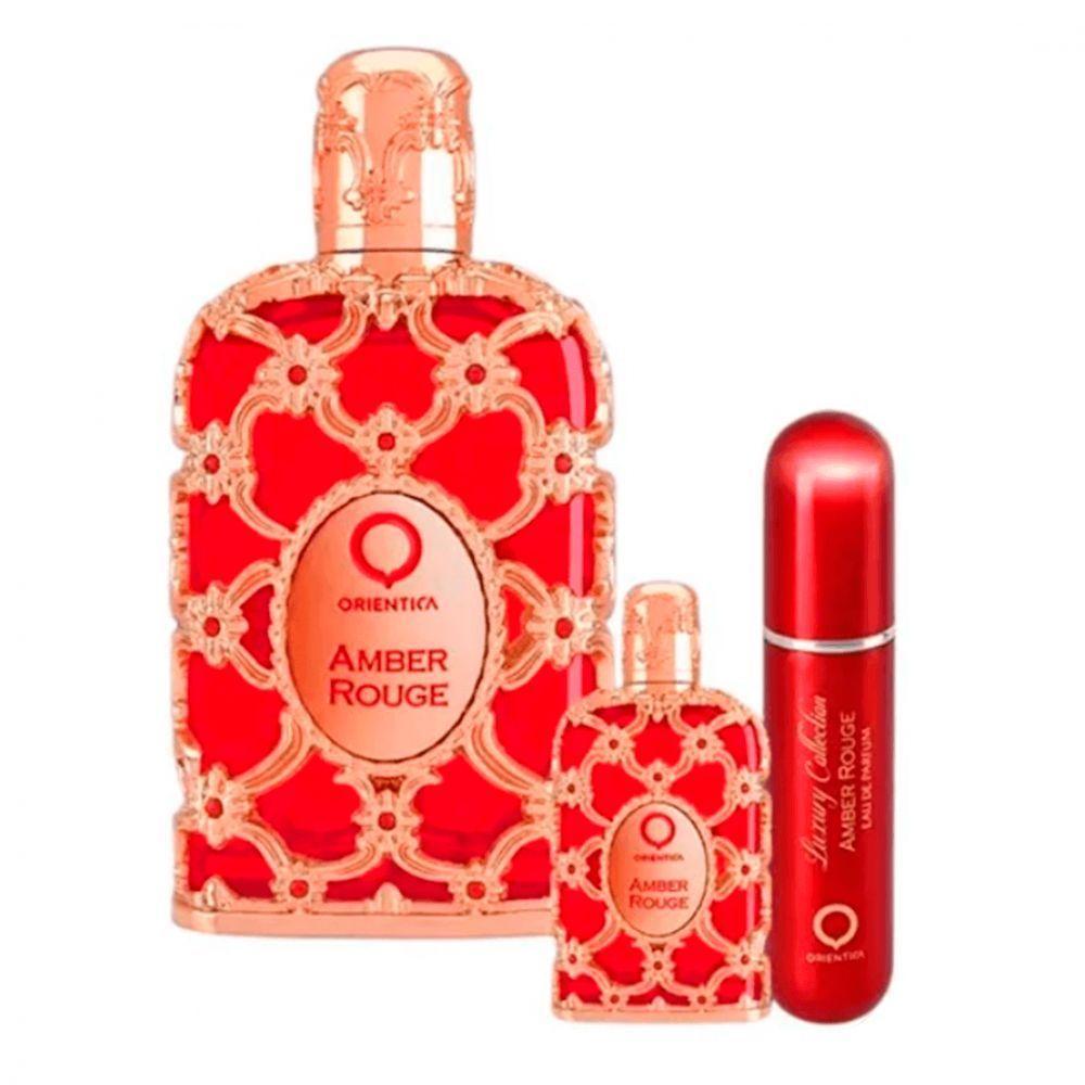 Kit Perfume Amber Rouge Orientica Edp Feminino 80ml + 7,5ml + Necessaire - 3