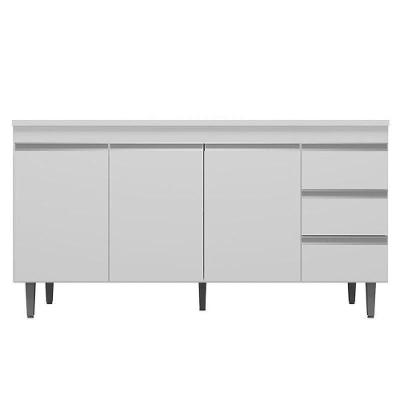 Balcão De Cozinha Andréia Com Tampo 150 Cm Branco – Ajl