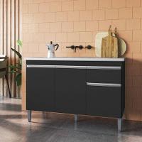 Balcão De Pia Tatiane 150 Cm Preto Fosco - Ajl - 3