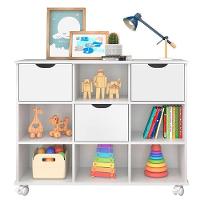 Berço Americano Doce Sonho 100 Com Rodízios E Cômoda 2561 Com Nicho Organizador 3 Gavetas Branco Brilho - Qmovi - 6