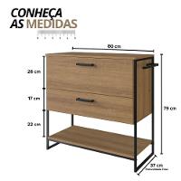 Gabinete Para Banheiro Industrial Com Gaveta E Porta Sem Cuba Mel - 2