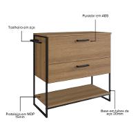 Gabinete Para Banheiro Industrial Com Gaveta E Porta Sem Cuba Mel - 3