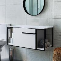 Gabinete Para Banheiro Suspenso Industrial Sem Cuba Branco - 1