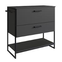 Gabinete Para Banheiro Industrial Com Gaveta E Porta Sem Cuba Grafite - 1