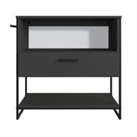 Gabinete Para Banheiro Industrial Com Gaveta E Porta Sem Cuba Grafite