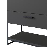 Gabinete Para Banheiro Industrial Com Gaveta E Porta Sem Cuba Grafite - 5