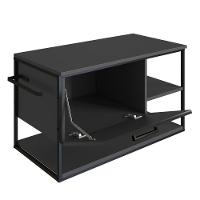 Gabinete Para Banheiro Industrial Suspenso Com Porta Basculante Grafite - 5