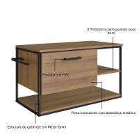 Gabinete Para Banheiro Industrial Suspenso Com Porta Basculante Mel - 3