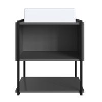 Gabinete Para Banheiro Suspenso Com Cuba E Porta Basculante Grafite