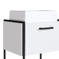 Gabinete Para Banheiro Suspenso Com Cuba E Porta Basculante Branco - 6