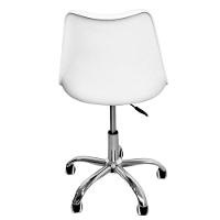 Cadeira Secretária Com Base Giratória Estofada ícaro Branco