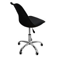 Cadeira Secretária Com Base Giratória Estofada ícaro Preto - 5