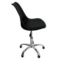 Cadeira Secretária Com Base Giratória Estofada ícaro Preto - 6