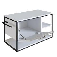 Gabinete Para Banheiro Industrial Suspenso Com Porta Basculante Branco - 5