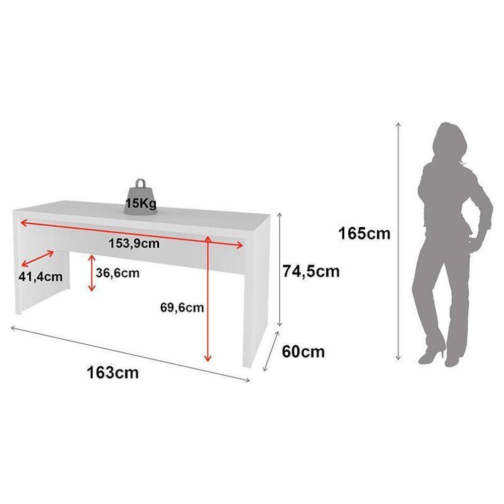 Mesa Para Escritório Me4109 Branco - Tecnomobili - 2