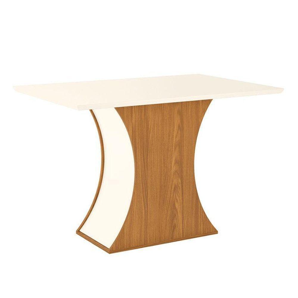 Mesa De Jantar Selena 120 Cm Tampo Reto Nature Off White – Henn - 1