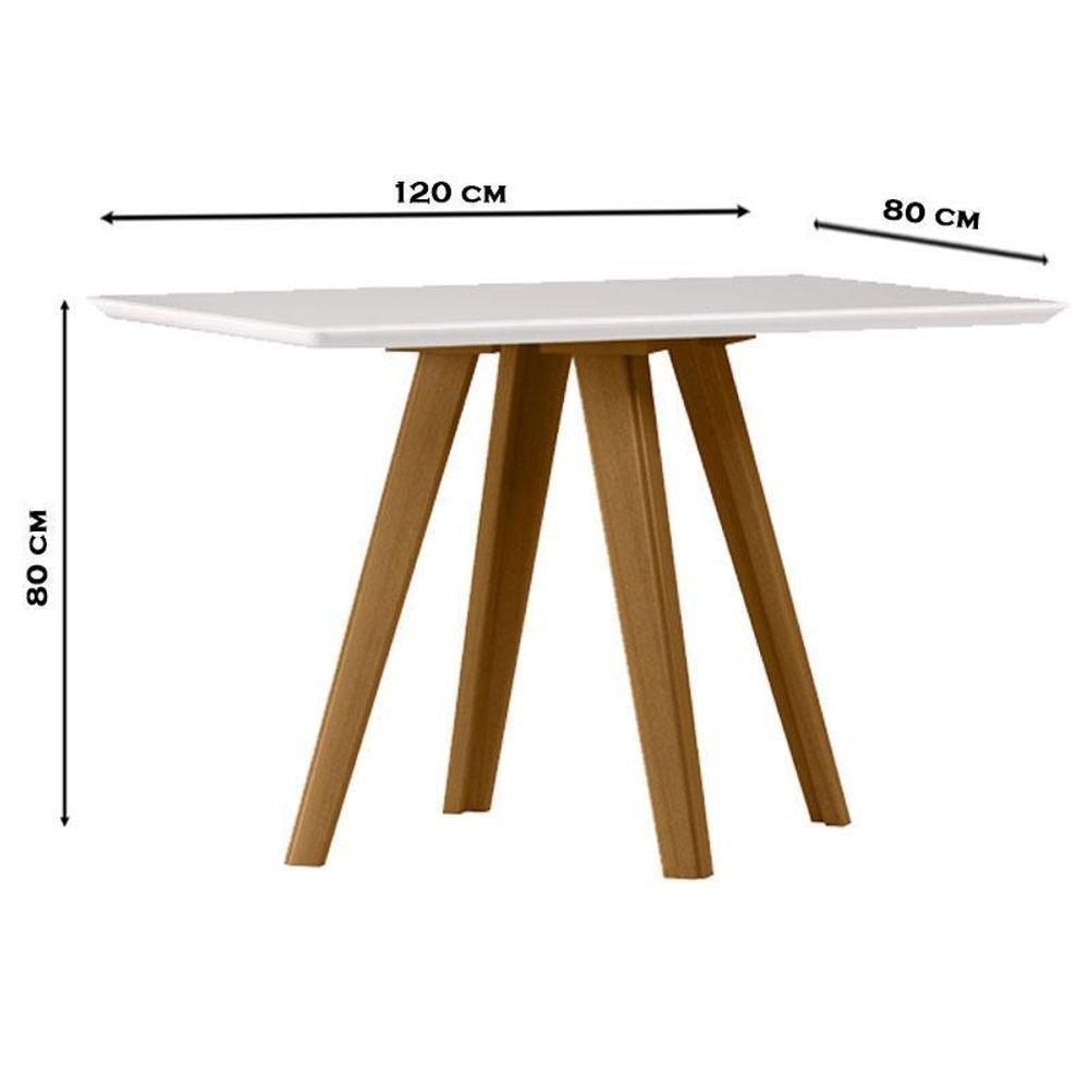 Mesa De Jantar 135x90 Cm Mariah Com Vidro Ype Off White – New Ceval - 2