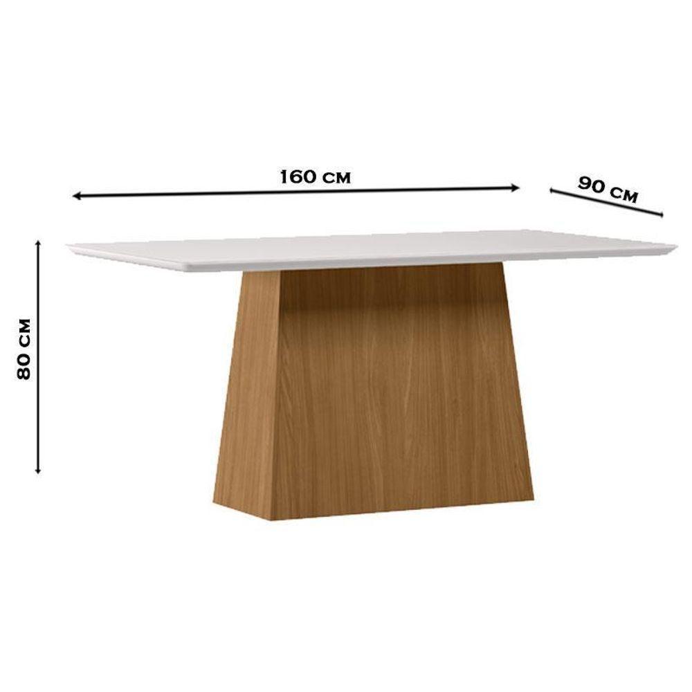 Mesa De Jantar 160 Cm Barbara Com Vidro Ype Off White – New Ceval - 2
