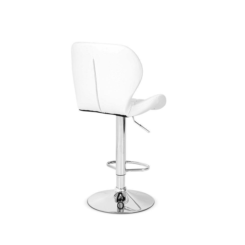 Banqueta Slim Couro Pu Regulagem de Altura Branca - 3