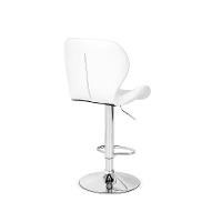 Banqueta Slim Couro Pu Regulagem de Altura Branca - 3