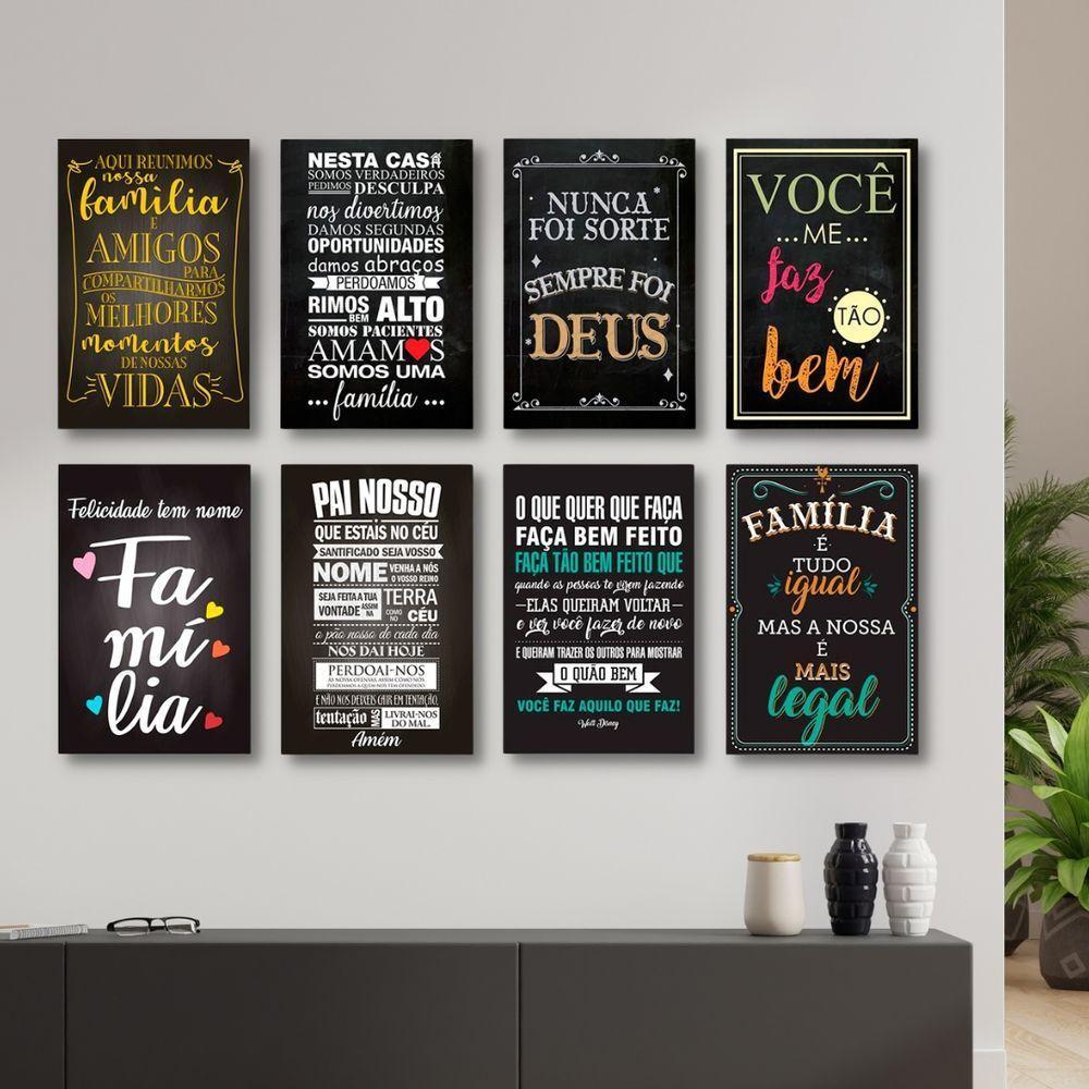 Kit Placas Decorativas Frases Motivacionais Mdf- 8 Placas - 2