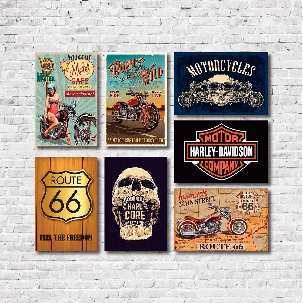 Kit Placas Decorativas Moto Mdf - 7 Placas - 3