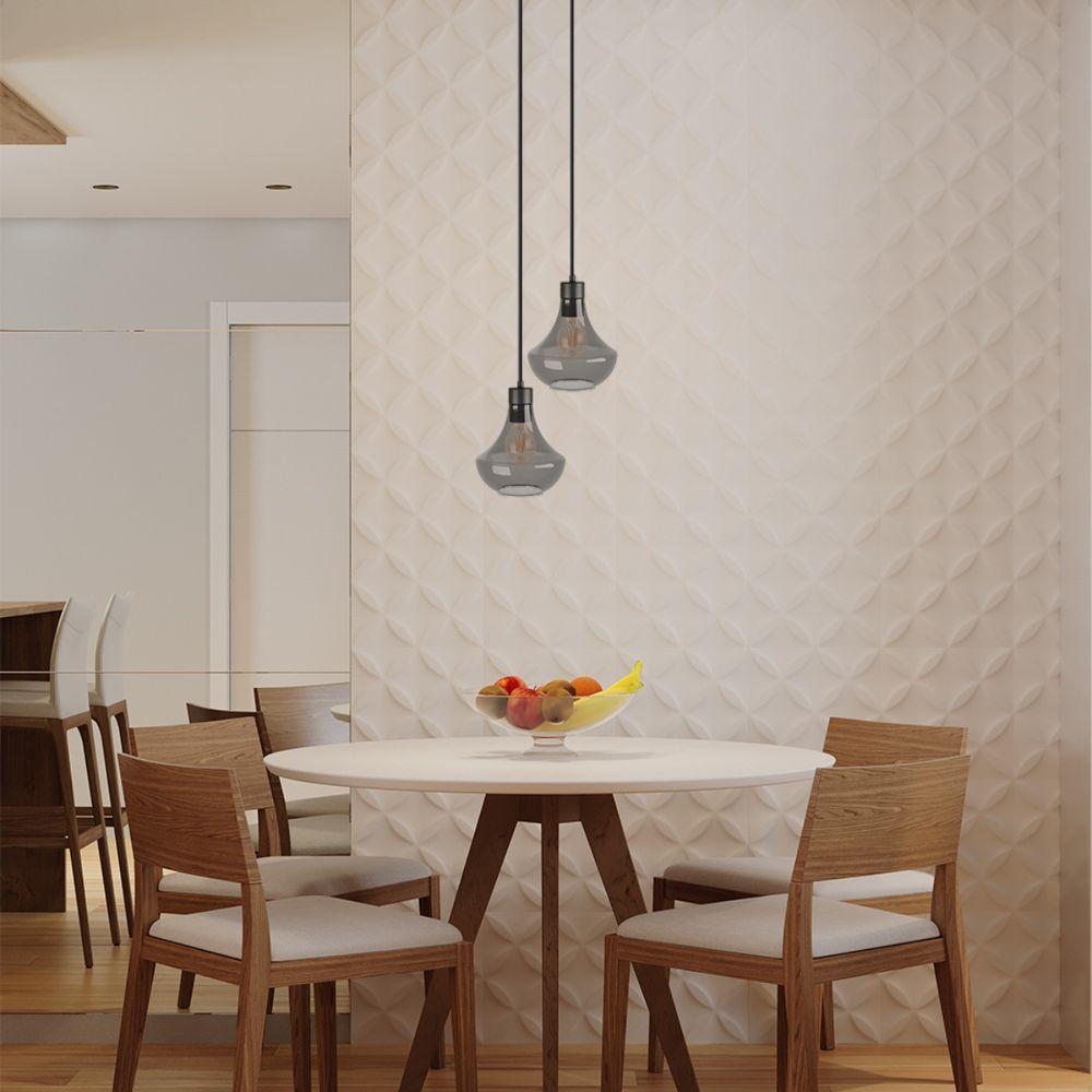 Lustre Pendente Blumenau Verbena E27 Bivolt Fumê - 4