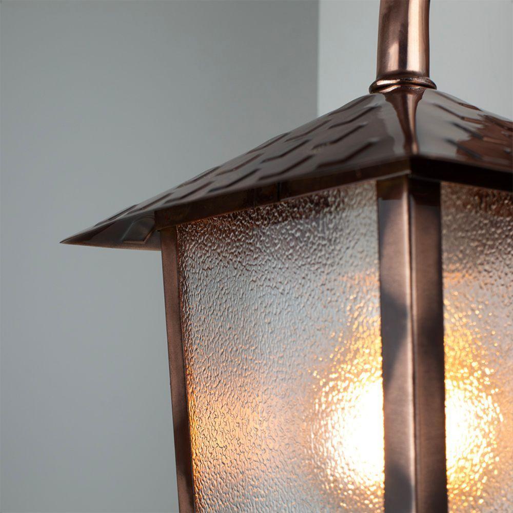 Arandela Colonial Nina Quadrada Vidro Pontilhado E27 Bivolt Cobre - 7