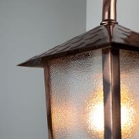 Arandela Colonial Nina Quadrada Vidro Pontilhado E27 Bivolt Cobre - 7