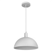 Lustre Pendente Blumenau Bia Meia Lua E27 Bivolt Branco - 2
