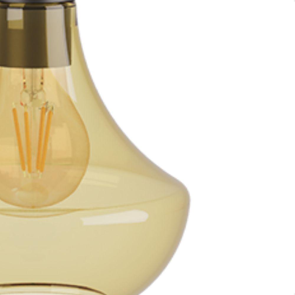 Lustre Pendente Blumenau Verbena Duplo E27 Bivolt âmbar - 5