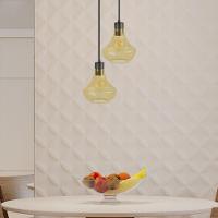 Lustre Pendente Blumenau Verbena Duplo E27 Bivolt âmbar