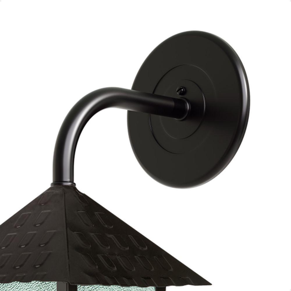 Kit 2 Arandela Colonial Quadrada Vidro Pontilhado E27 Bivolt Preto - 2