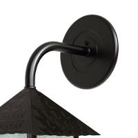 Kit 2 Arandela Colonial Quadrada Vidro Pontilhado E27 Bivolt Preto - 2