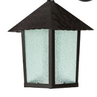 Kit 2 Arandela Colonial Quadrada Vidro Pontilhado E27 Bivolt Preto - 3