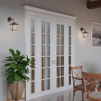 Kit 2 Arandela Colonial Nina Quadrada Vidro Liso E27 Bivolt Cobre - 4