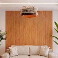 Lustre Pendente Blumenau Gaia Macramê 60cm E27 Bivolt Marrom Gold Com Bege - 3