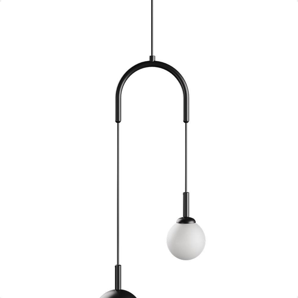 Lustre Pendente Blumenau Macadâmia Duplo G9 Bivolt Preto - 6